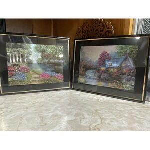 Luxe Metal Art In Frame -‎ Two Framed Pieces Both Of Same Artist Composition